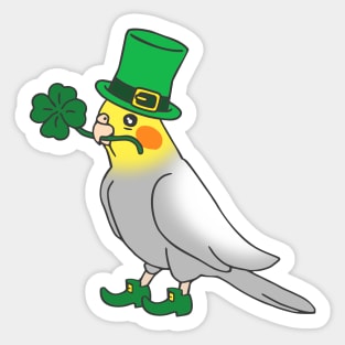 Saint Patrick's Day Leprechaun Cockatiel Sticker